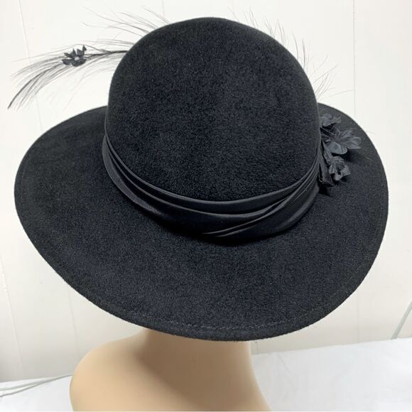 VTG Thomas Miller for Sylvia of St Louis Felt Hat Sz Large 23” Gorgeous - Picture 7 of 14
